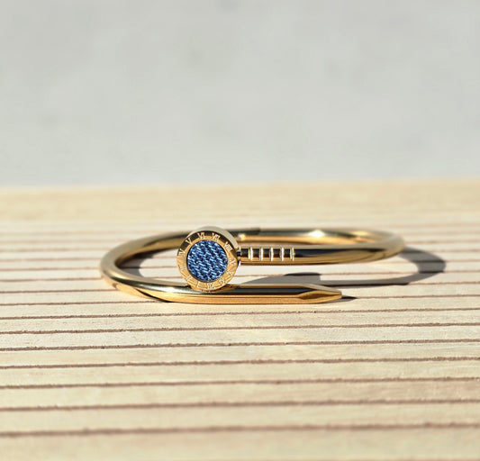Denim Bracelet- Stainless steel 18K Gold jean nail bracelet