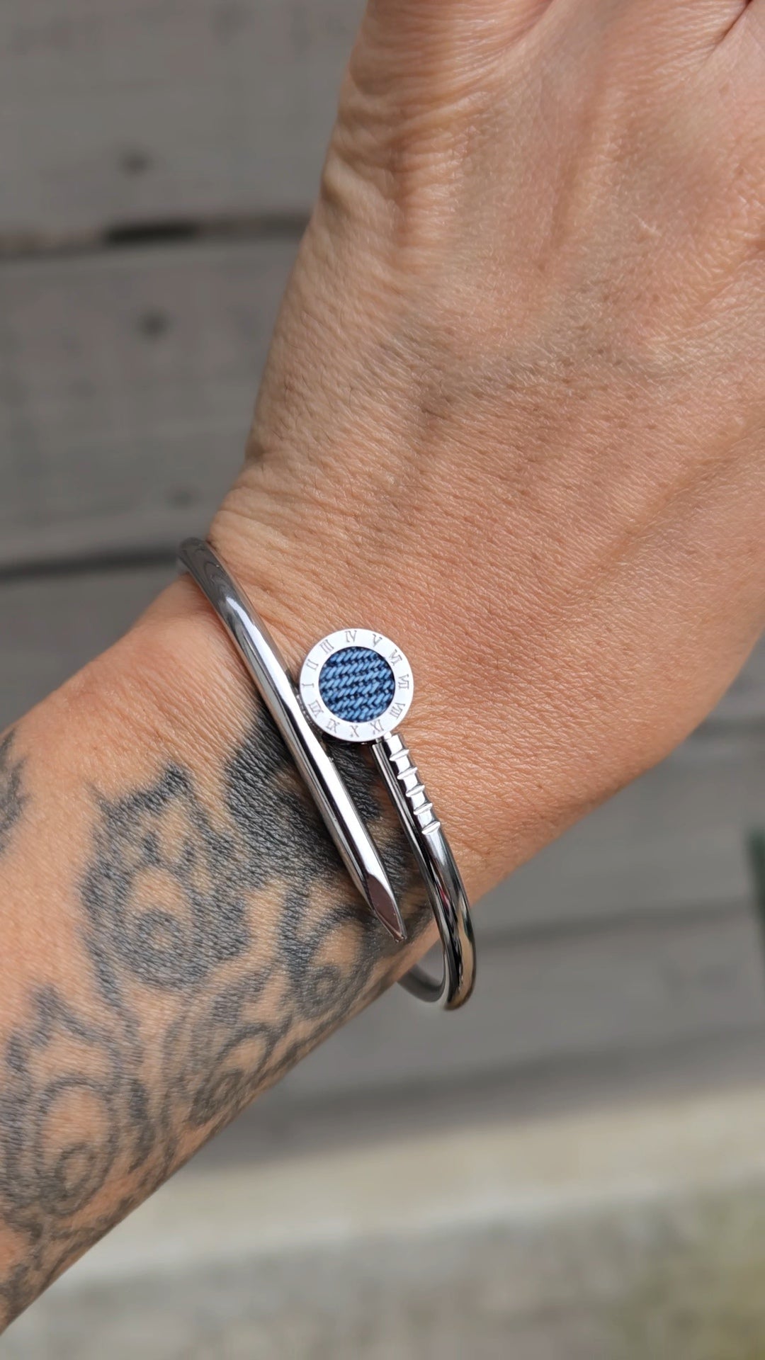 Denim Bracelet- Stainless steel 18K Gold jean nail bracelet