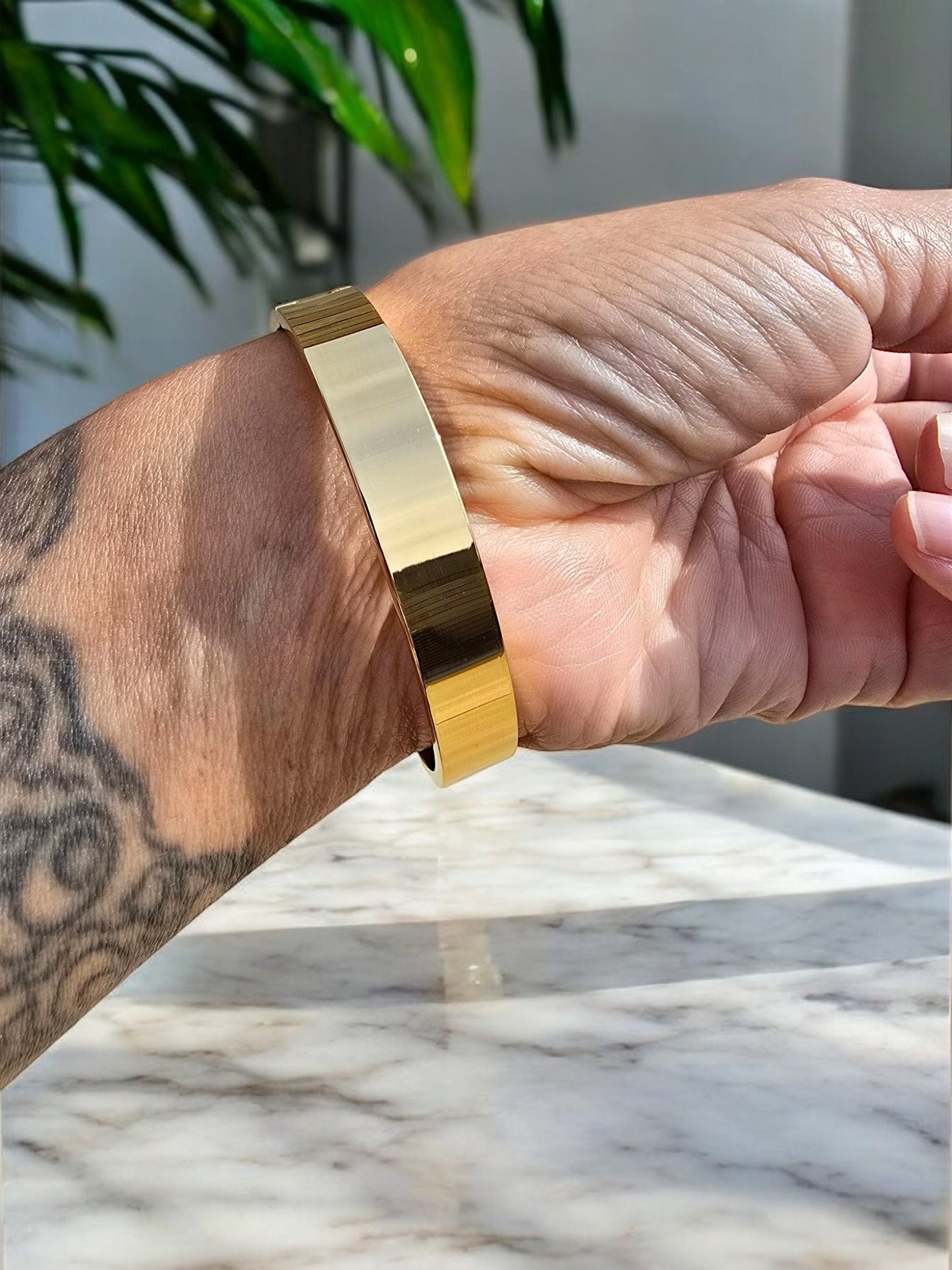 Denim Bracelet- Stainless steel 18K Gold jean cuff bracelet