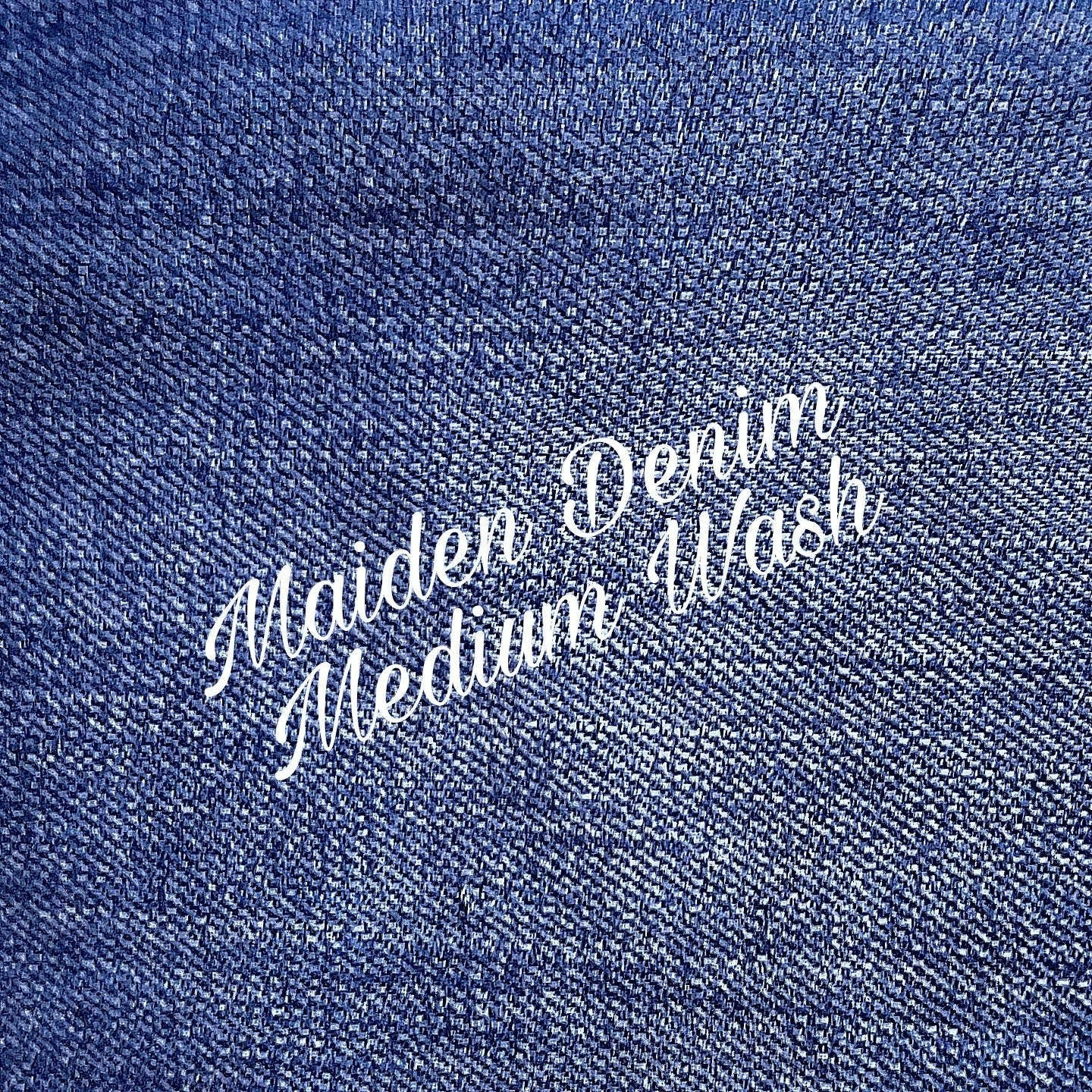 Denim Earrings- LARGE geometric hoop jean bamboo earrings